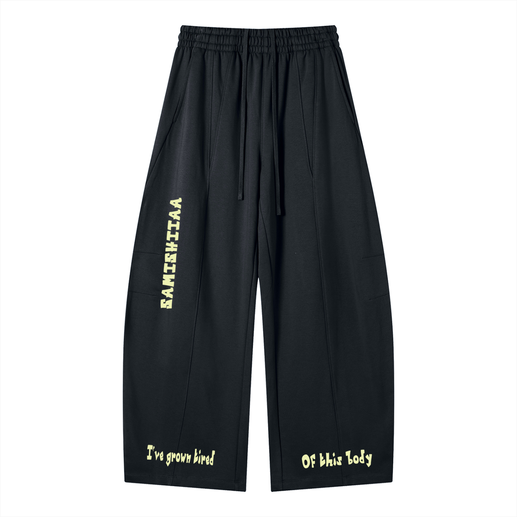 Samishiiaa Heavyweight Wide Leg Panel Sweatpants