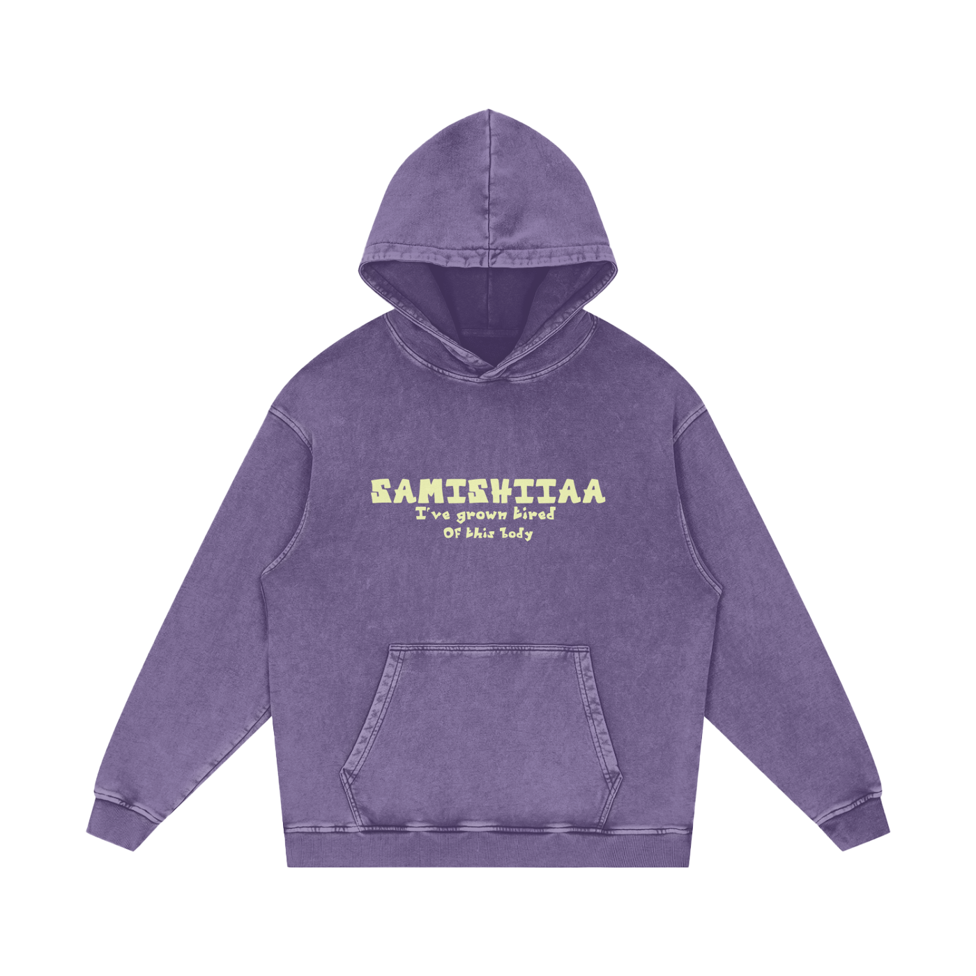 Samishiiaa Snow Washed Loose Cotton Hoodie