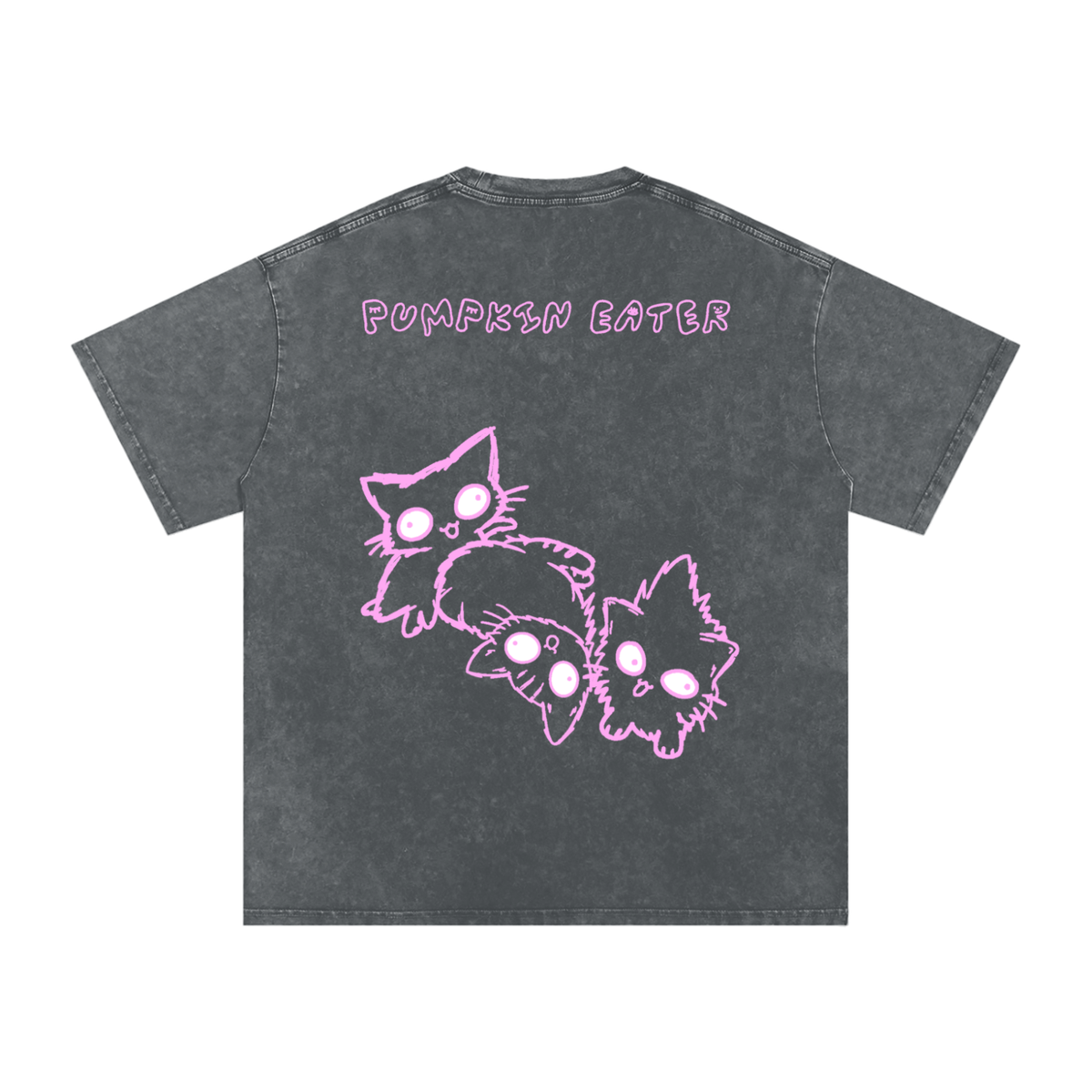 “PUMPKIN EATER” PINK DERPY COVER ART OVERSIZED COTTON T-SHIRT