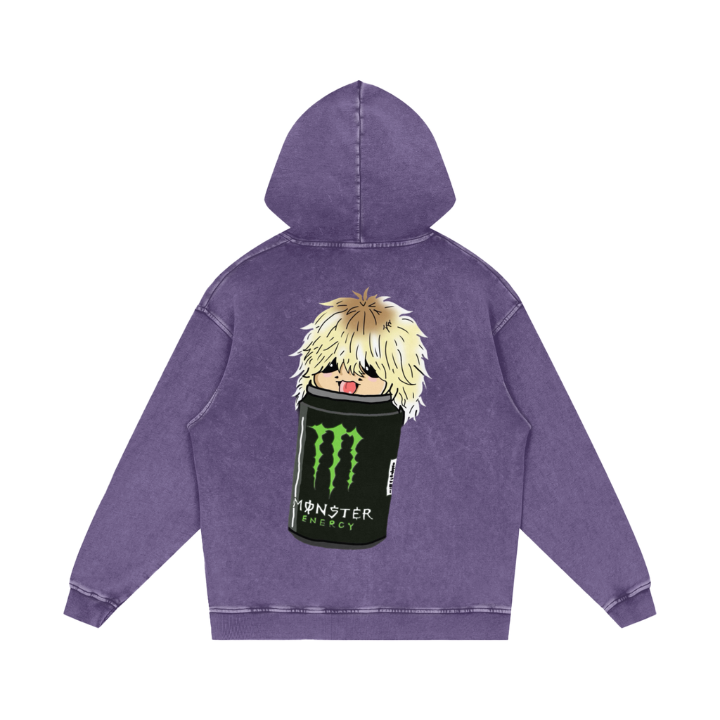 Samishiiaa Snow Washed Loose Cotton Hoodie