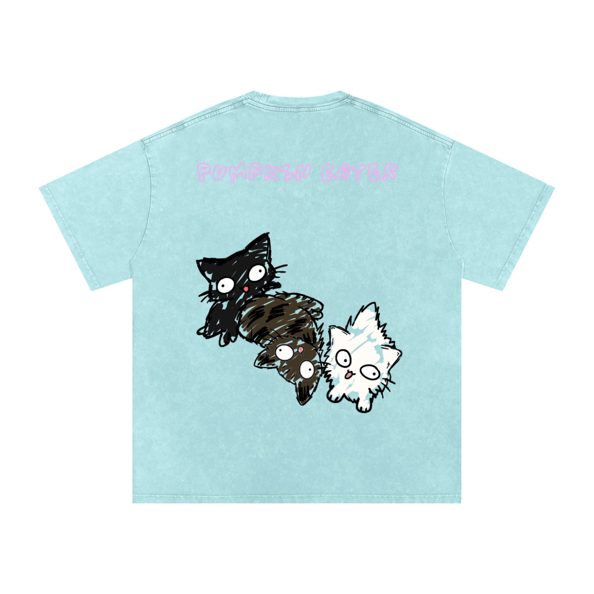 “PUMPKIN EATER” COLORED DERPY COVER ART OVERSIZED COTTON T-SHIRT