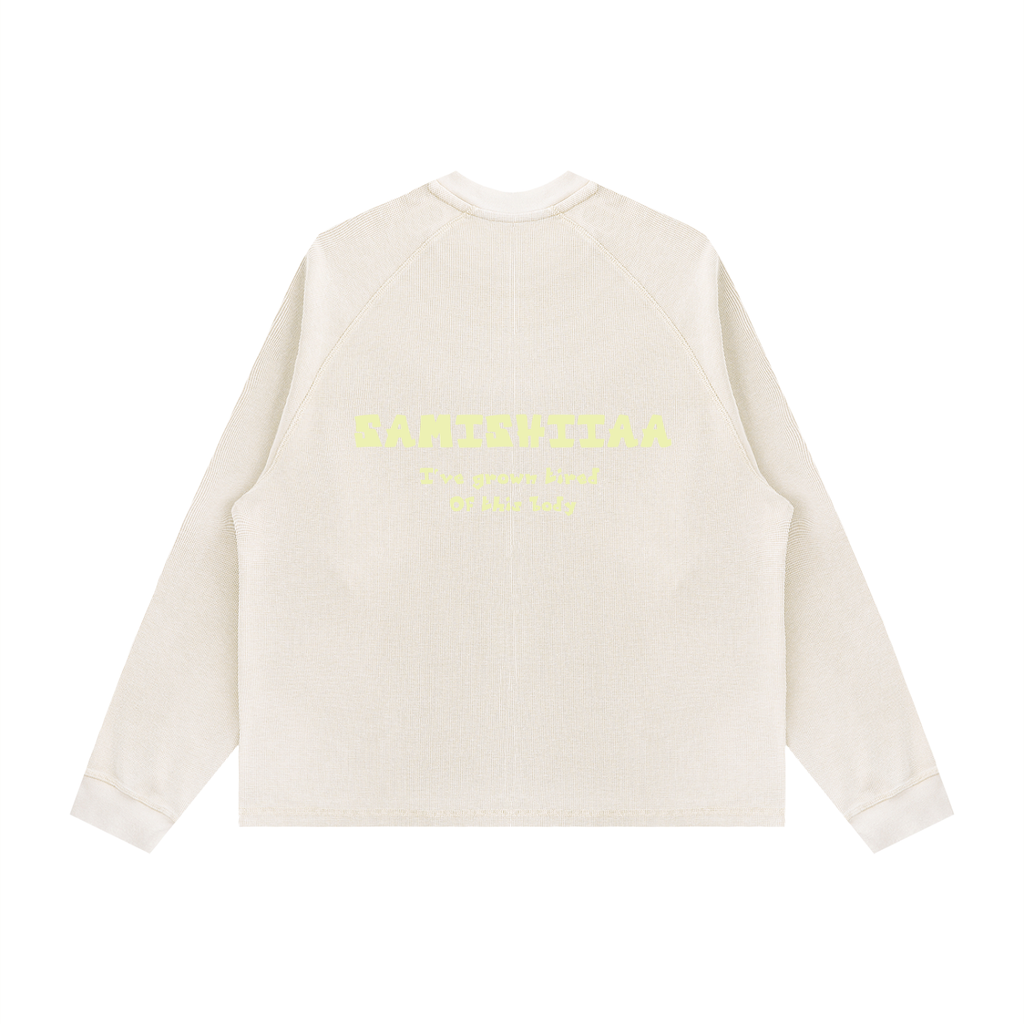Samishiiaa Unisex Vintage Wash Boxy  waffle  T-Shirt