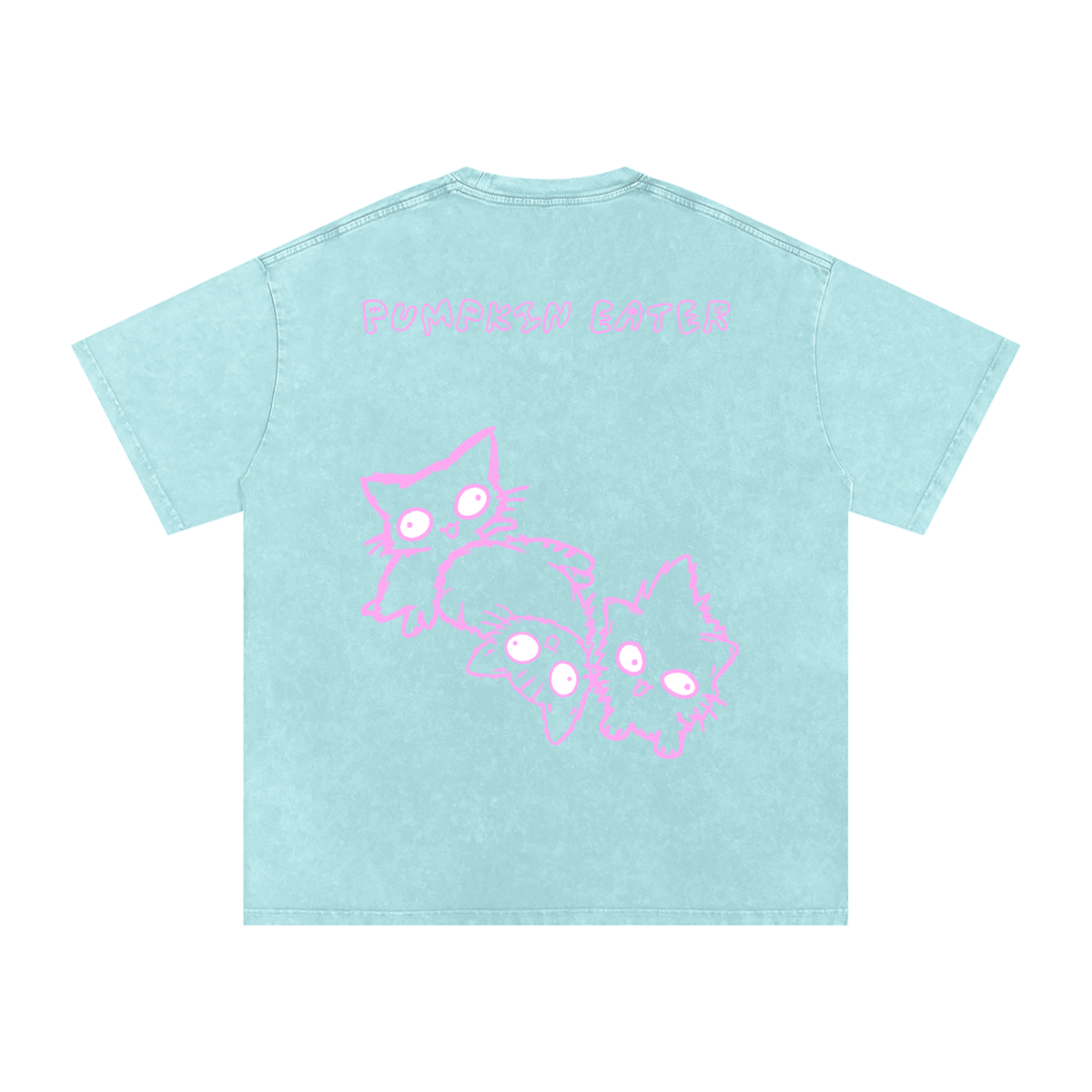 “PUMPKIN EATER” PINK DERPY COVER ART OVERSIZED COTTON T-SHIRT