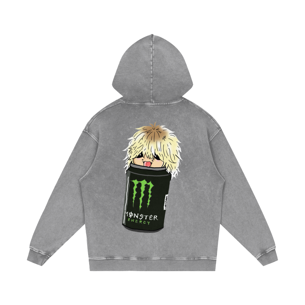 Samishiiaa Snow Washed Loose Cotton Hoodie