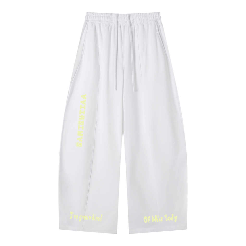 Samishiiaa Heavyweight Wide Leg Panel Sweatpants