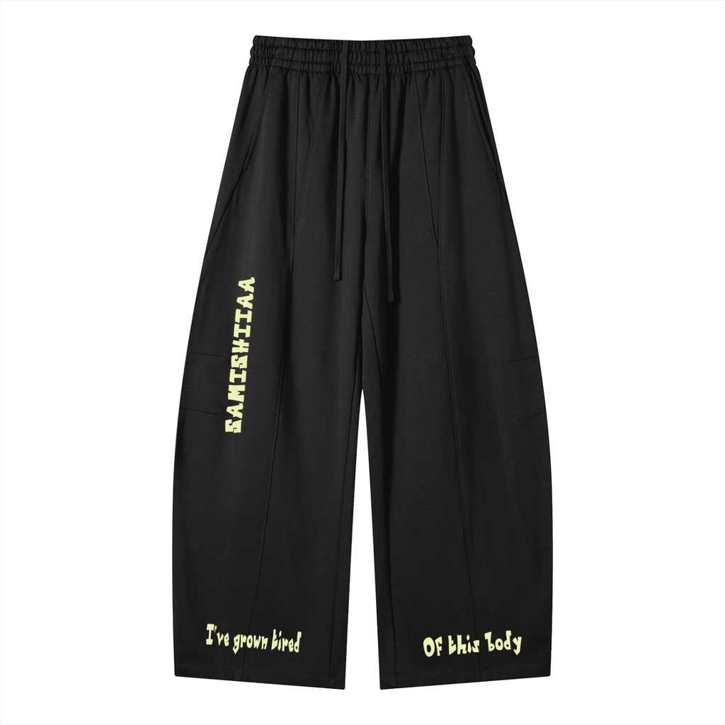 Samishiiaa Heavyweight Wide Leg Panel Sweatpants
