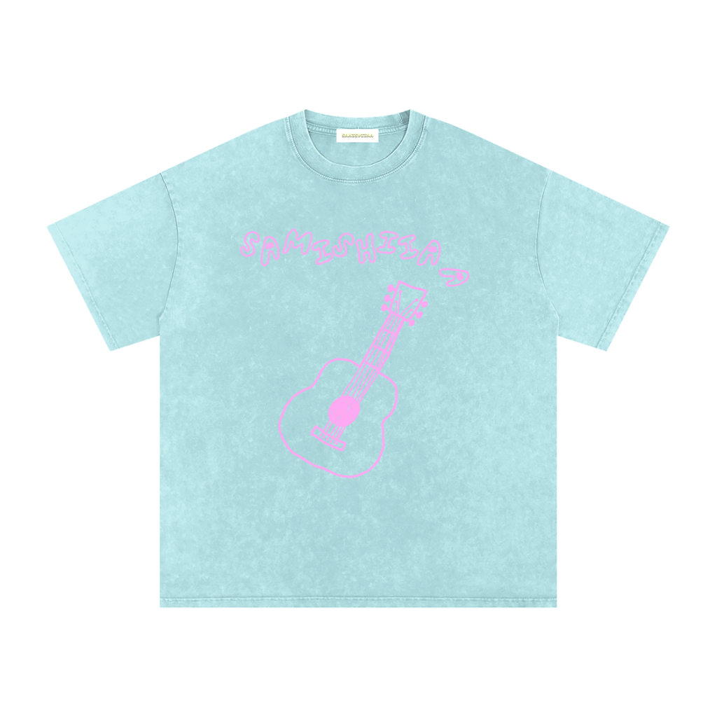 “PUMPKIN EATER” PINK DERPY COVER ART OVERSIZED COTTON T-SHIRT