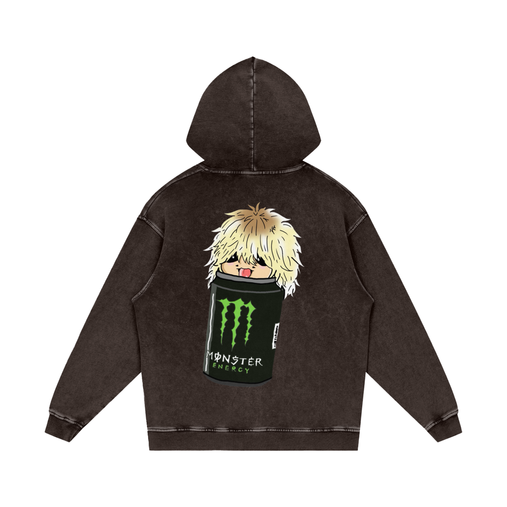 Samishiiaa Snow Washed Loose Cotton Hoodie