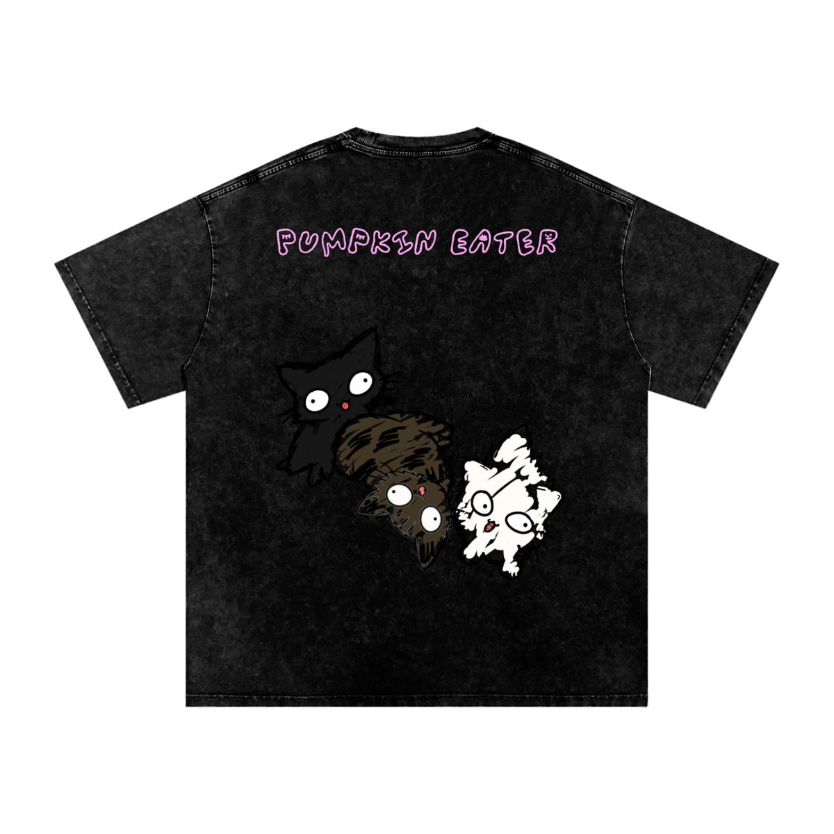“PUMPKIN EATER” COLORED DERPY COVER ART OVERSIZED COTTON T-SHIRT