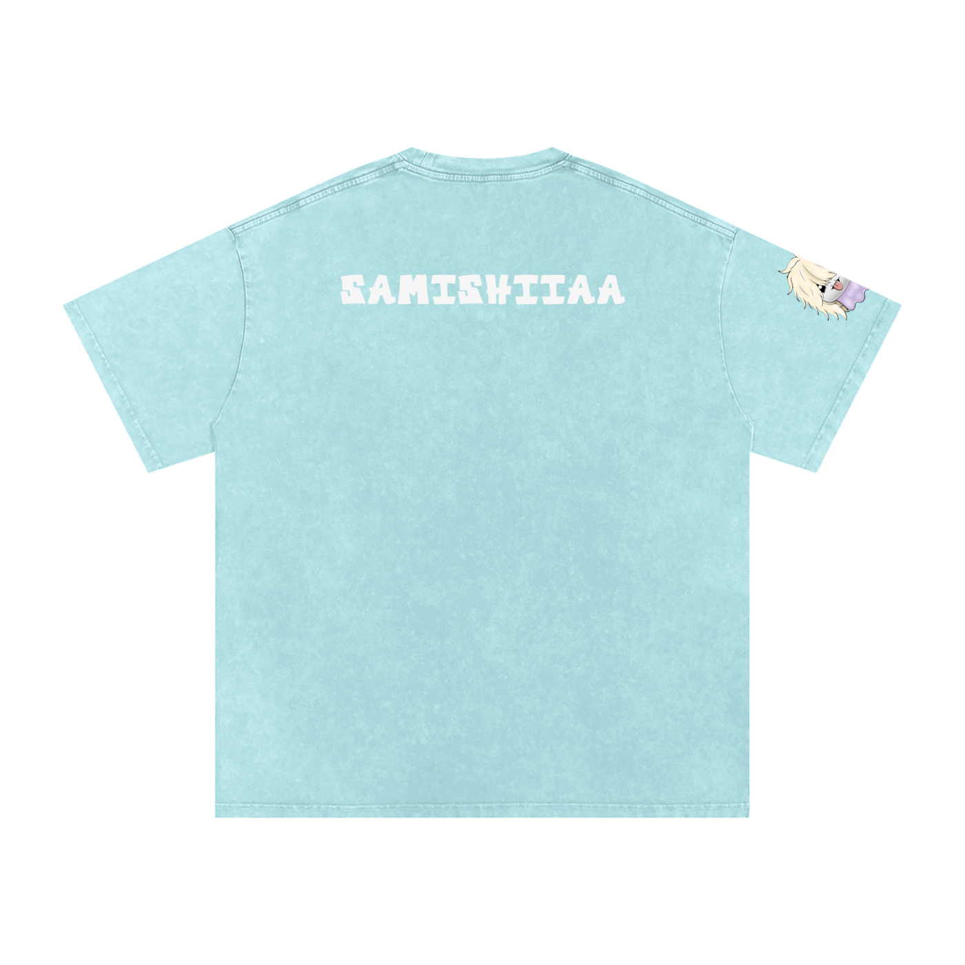 ALBUM COVER colored “everything goes away with time”  Washed Oversized Cotton T-Shirt