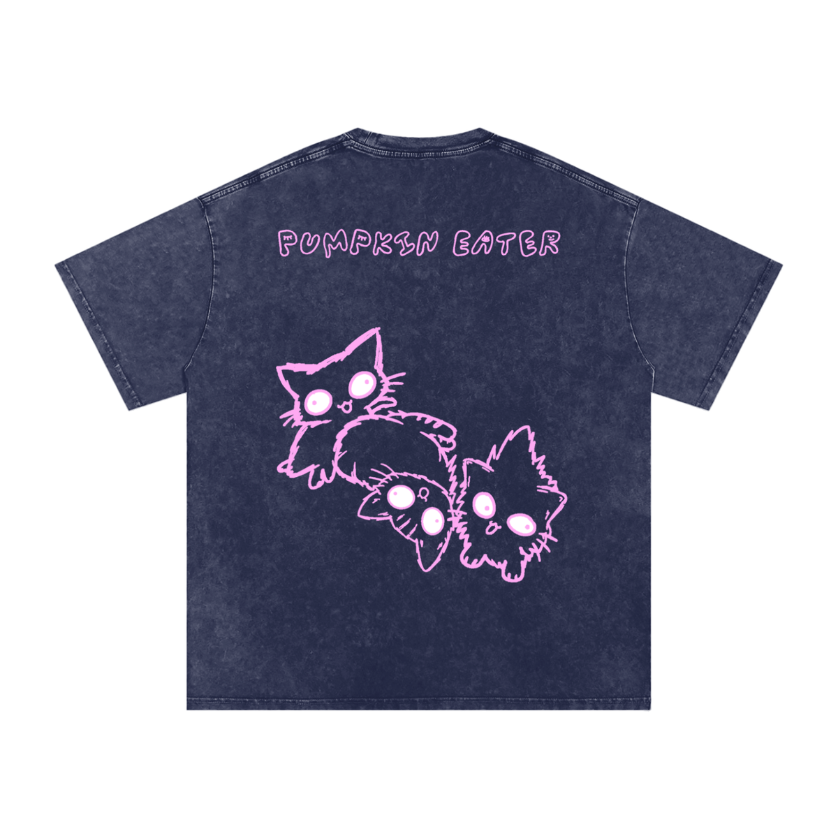 “PUMPKIN EATER” PINK DERPY COVER ART OVERSIZED COTTON T-SHIRT