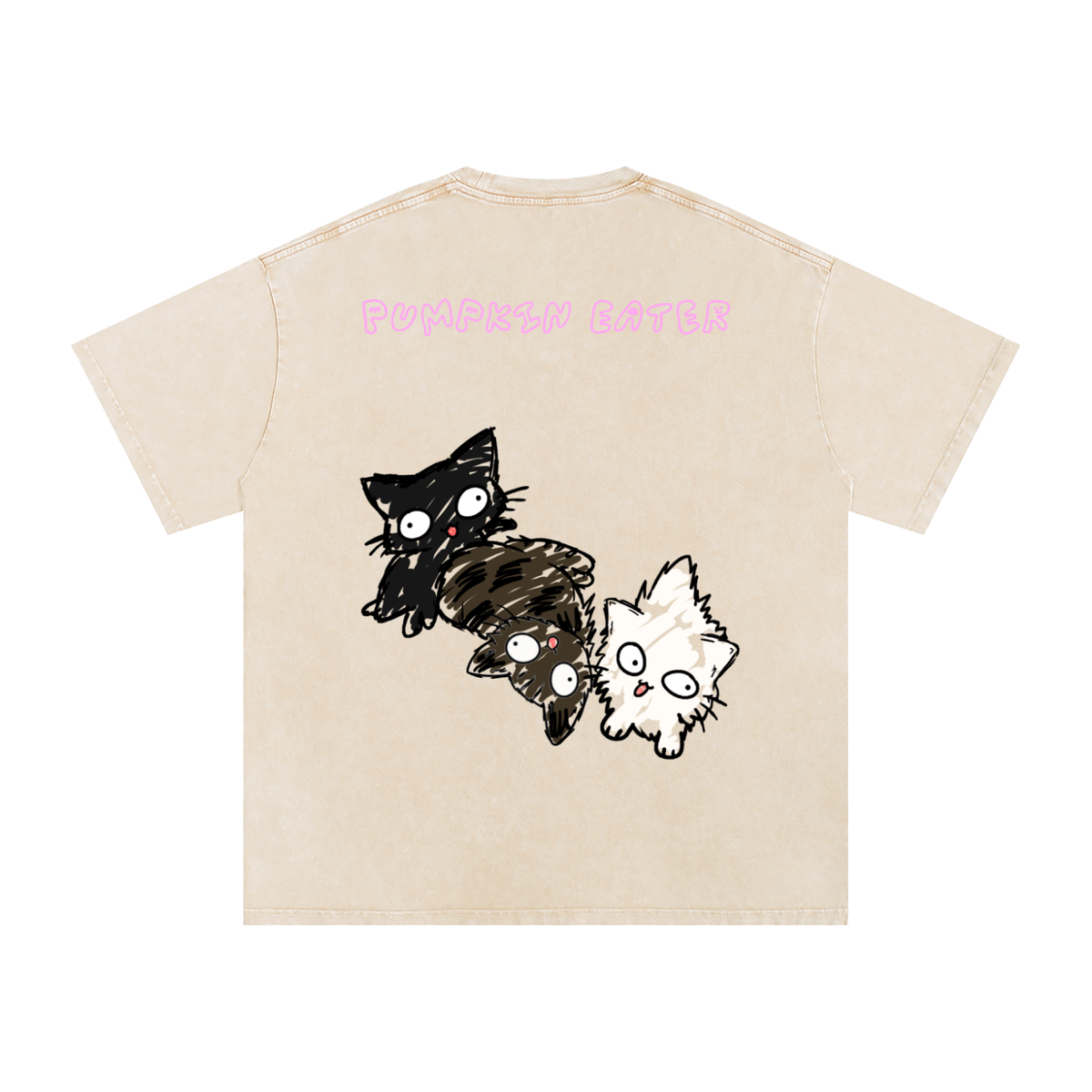 “PUMPKIN EATER” COLORED DERPY COVER ART OVERSIZED COTTON T-SHIRT