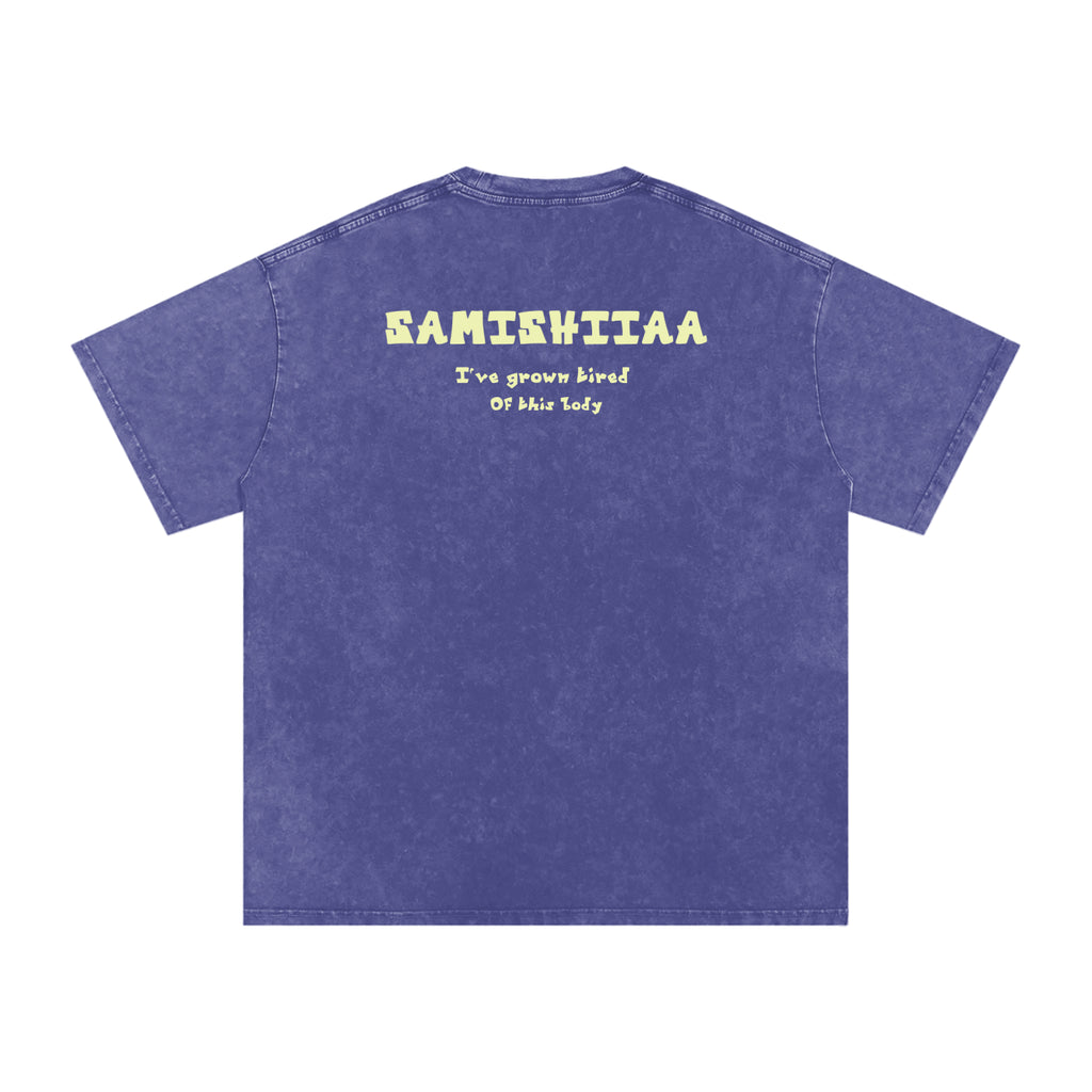 Samishiiaa oversized washed cotton shirt