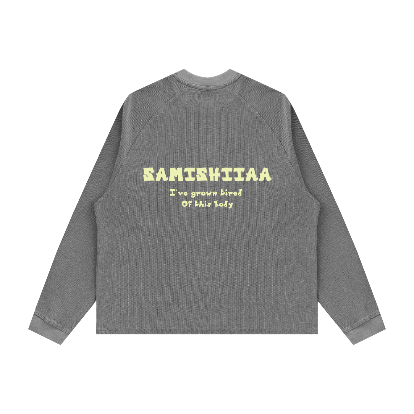Samishiiaa Unisex Vintage Wash Boxy  waffle  T-Shirt