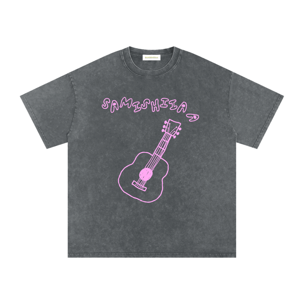“PUMPKIN EATER” PINK DERPY COVER ART OVERSIZED COTTON T-SHIRT
