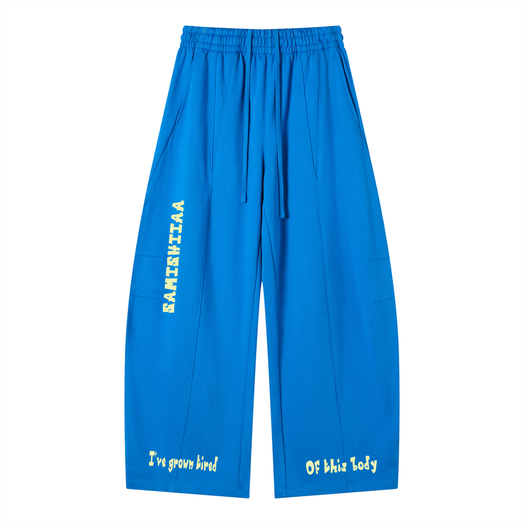 Samishiiaa Heavyweight Wide Leg Panel Sweatpants