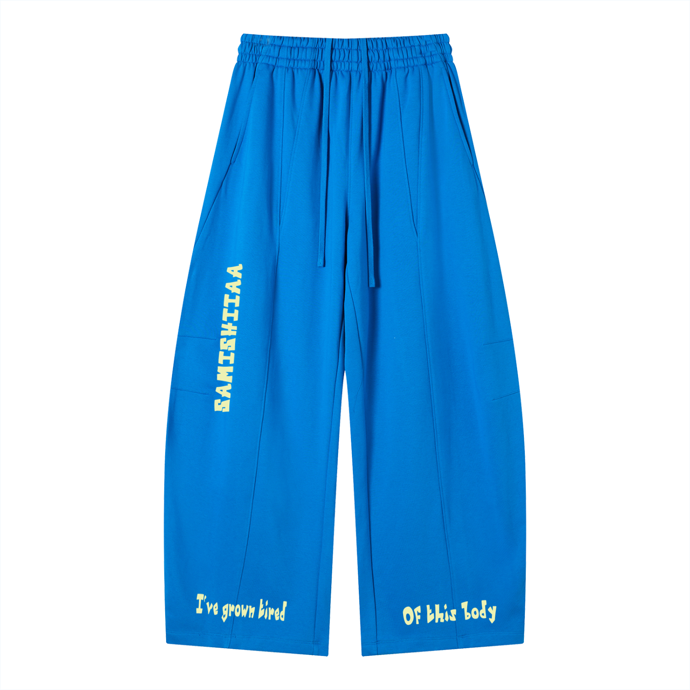 Samishiiaa Heavyweight Wide Leg Panel Sweatpants