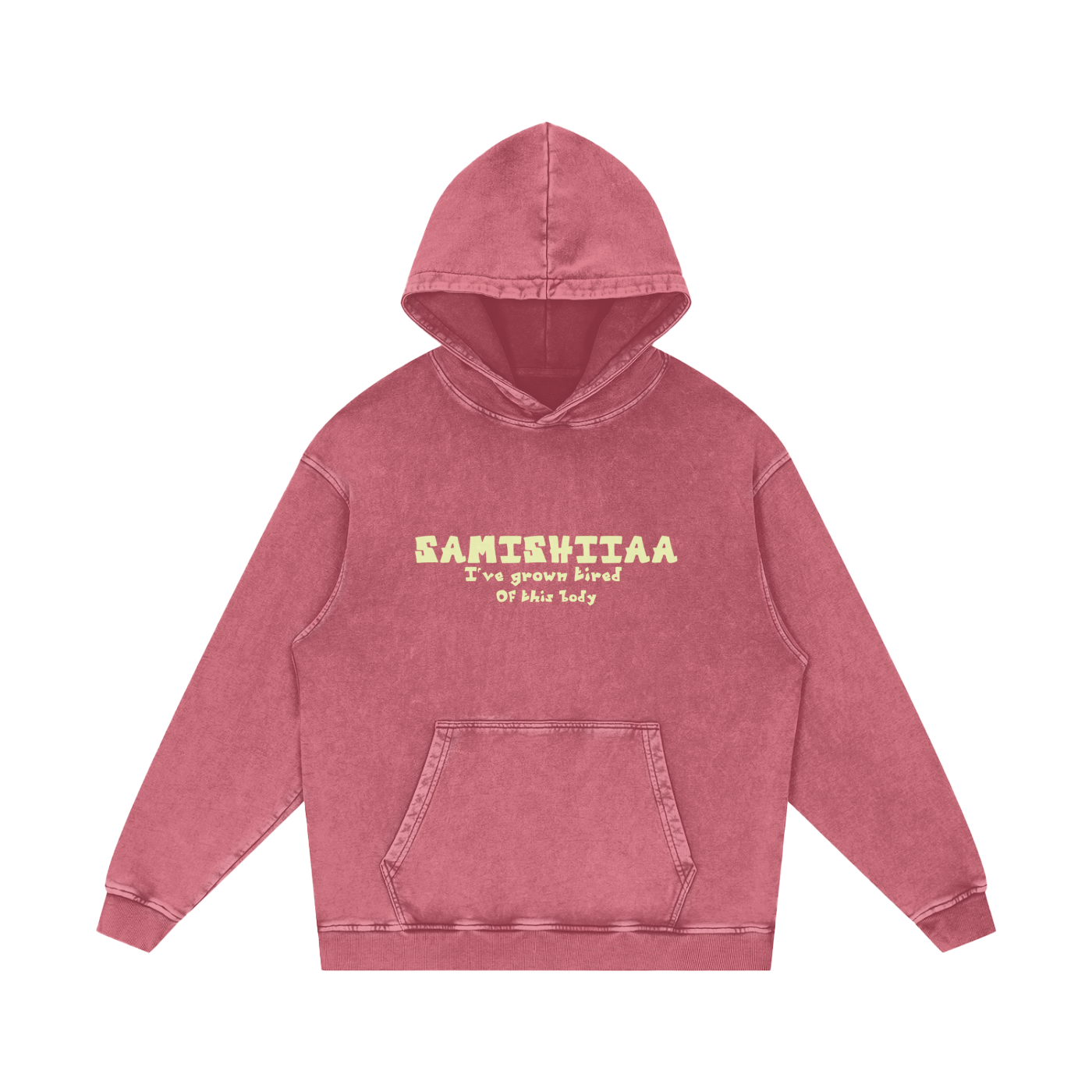 Samishiiaa Snow Washed Loose Cotton Hoodie