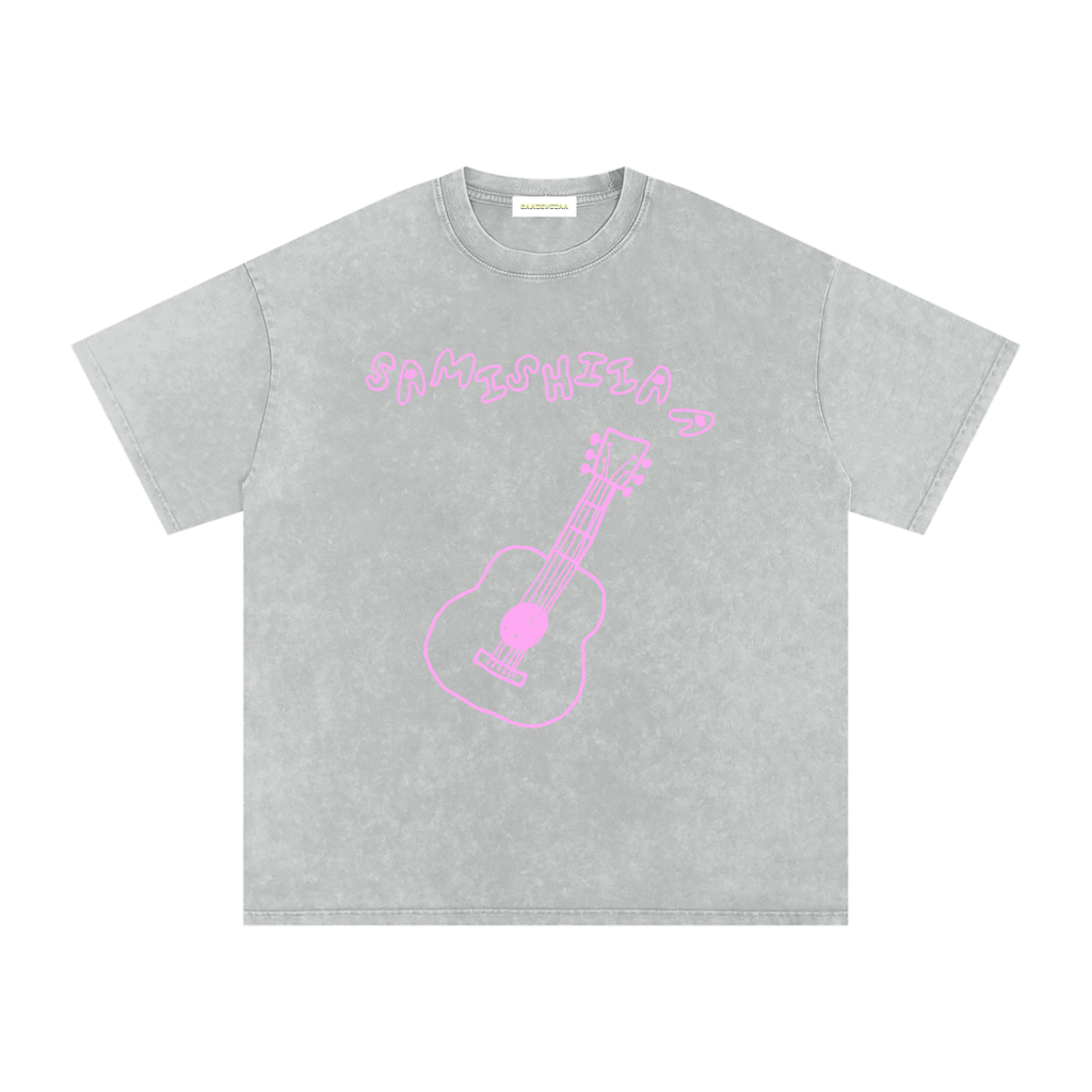 “PUMPKIN EATER” PINK DERPY COVER ART OVERSIZED COTTON T-SHIRT
