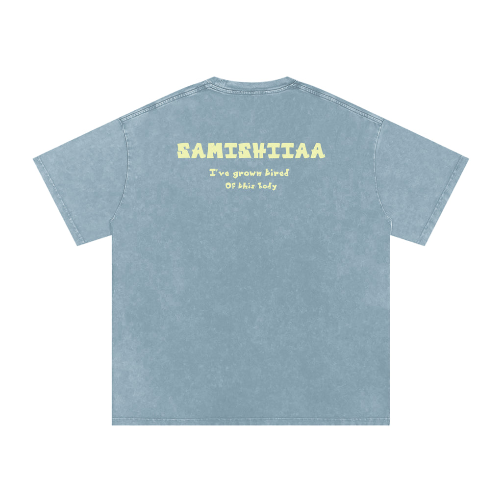 Samishiiaa oversized washed cotton shirt