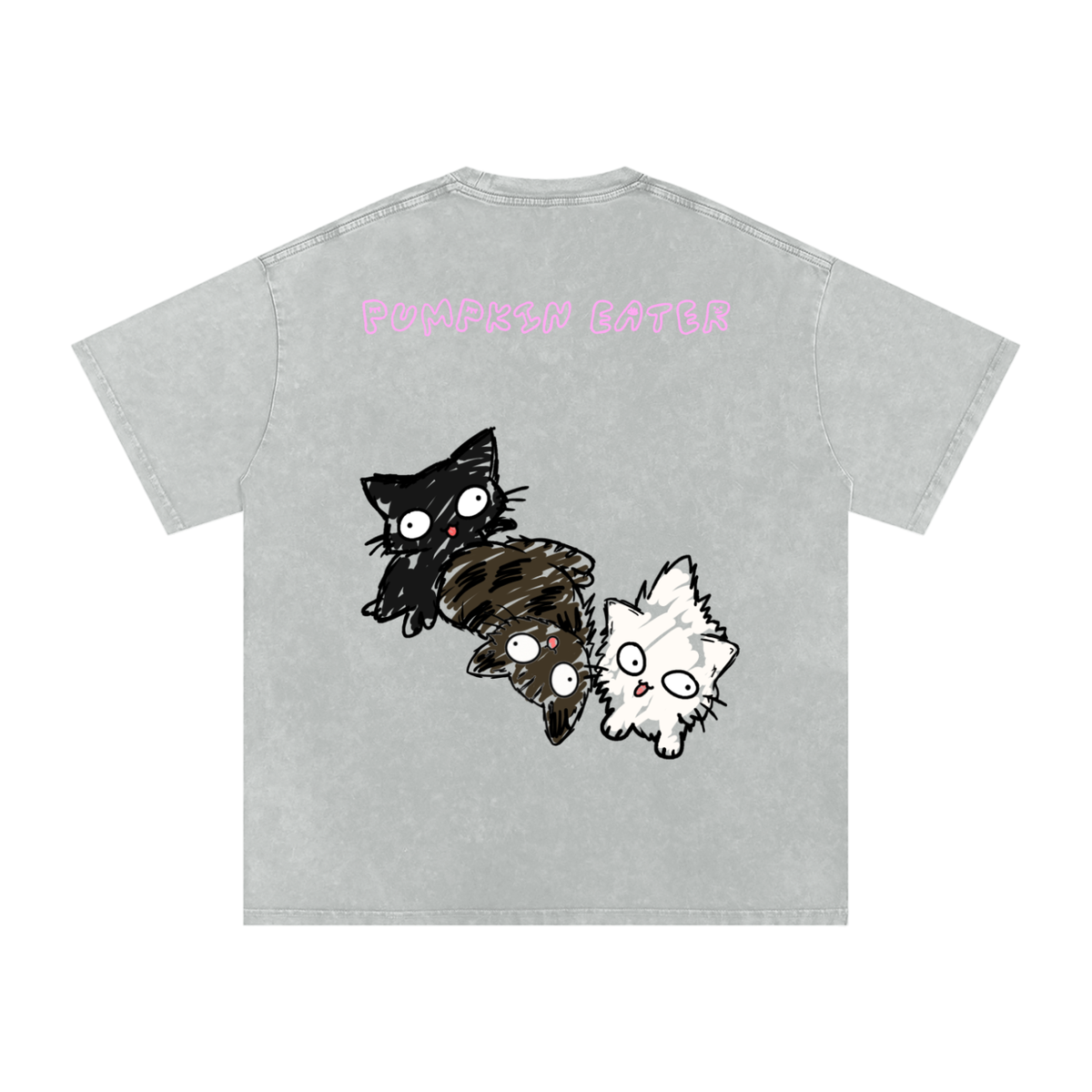 “PUMPKIN EATER” COLORED DERPY COVER ART OVERSIZED COTTON T-SHIRT