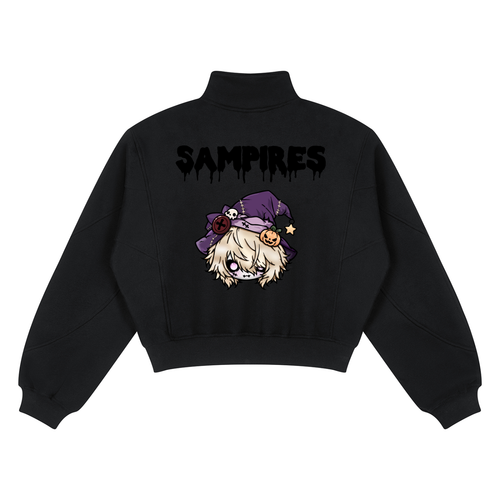 SAMISHIIAA (LIMITED EDITION HALLOWEEN) Loose Fleece Quarter-Zip Sweatshirt